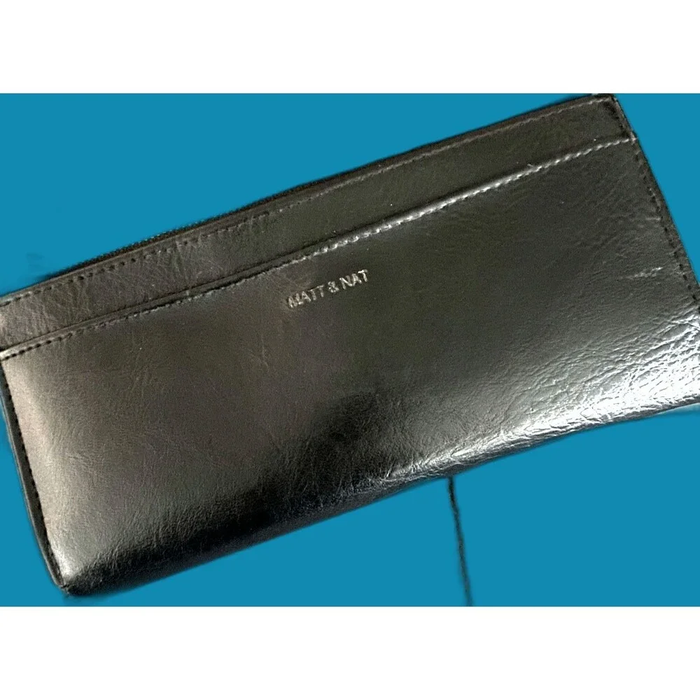 Matt & Nat Black Vegan Leather Wallets Lot Of 2